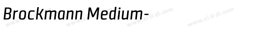 Brockmann Medium字体转换